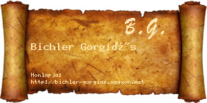 Bichler Gorgiás névjegykártya